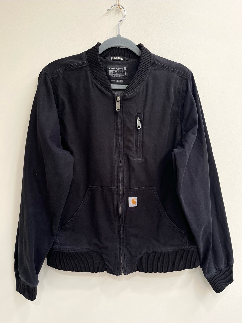 Carhartt Women’s Crawford Bomber Jacket with Rugged Flex Size Large Black Large